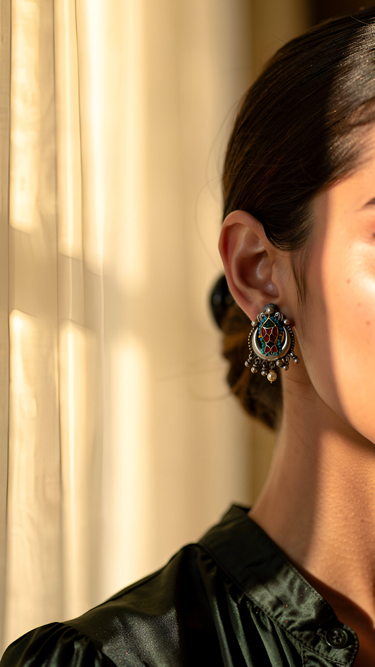 Meena crescent studs