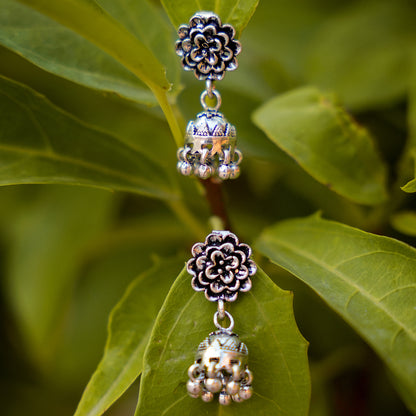 Gulaab Silver Drop Earring