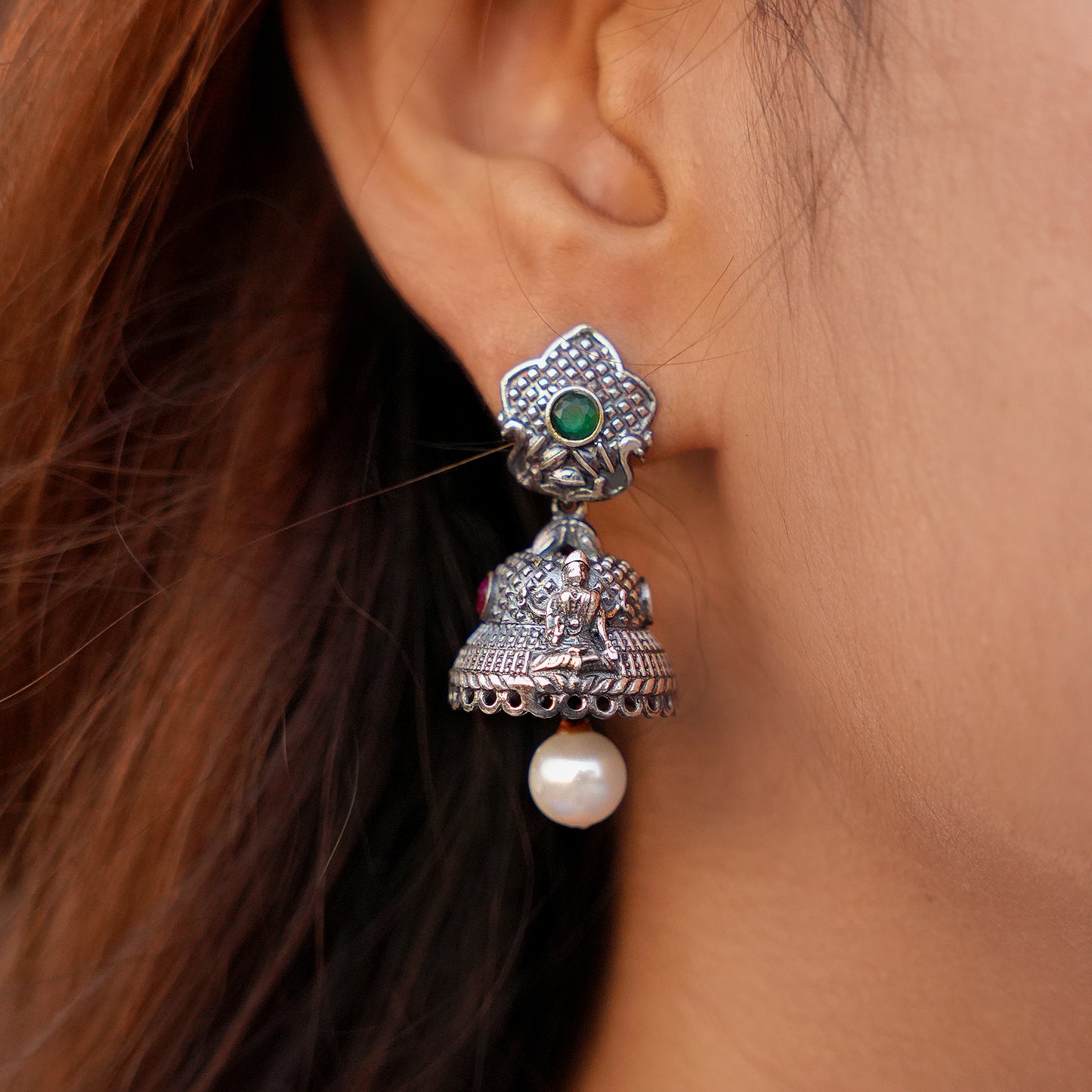 Meera Temple Drop Earring