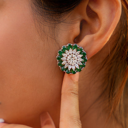 Moonlight Emerald Hoops