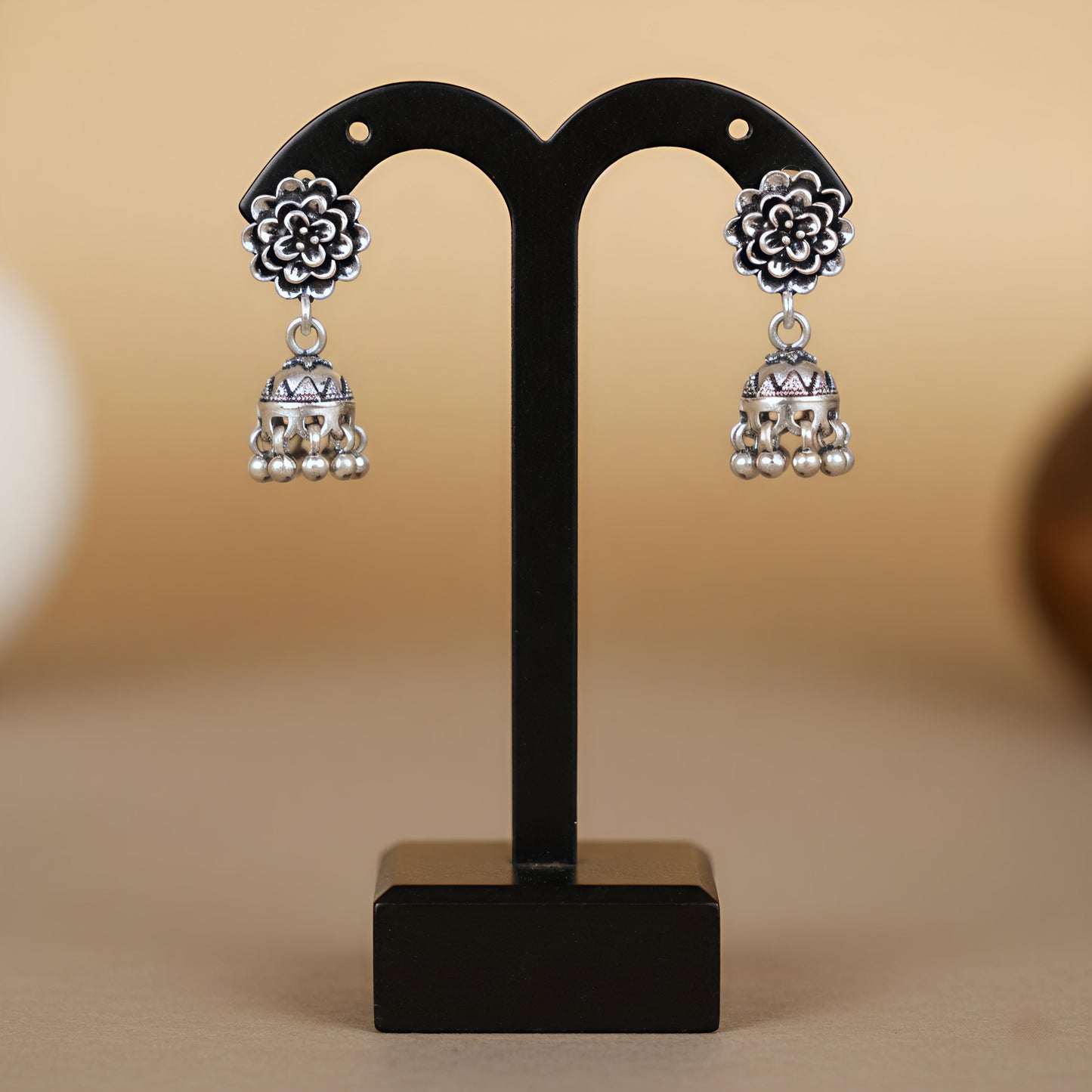 Gulaab Silver Drop Earring