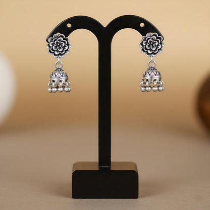 Gulaab Silver Drop Earring