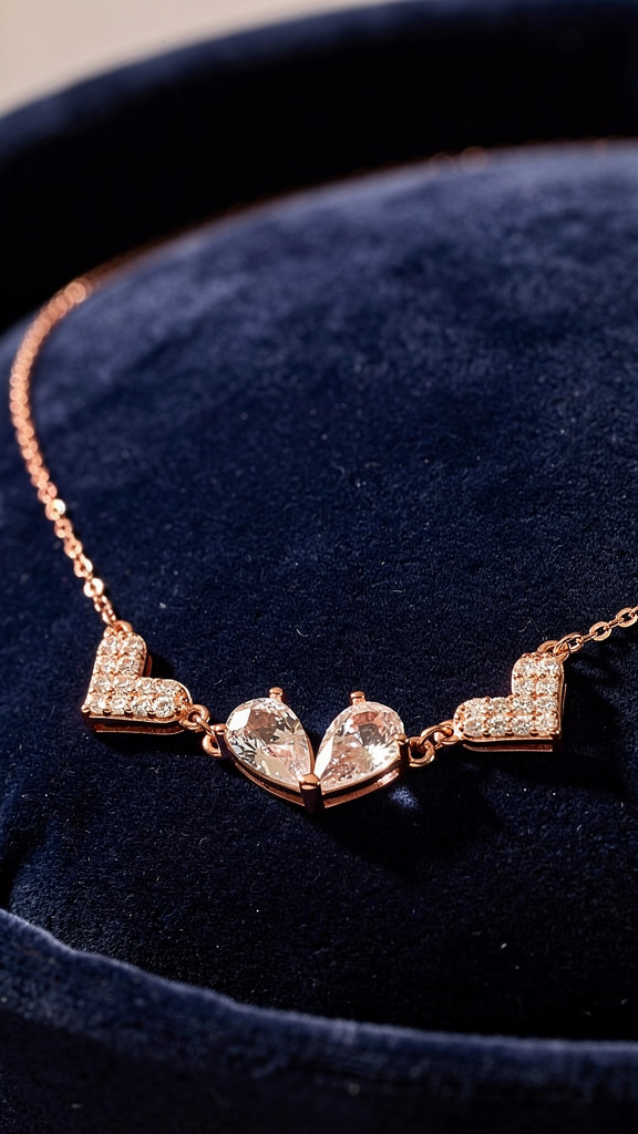 Stone heart chain