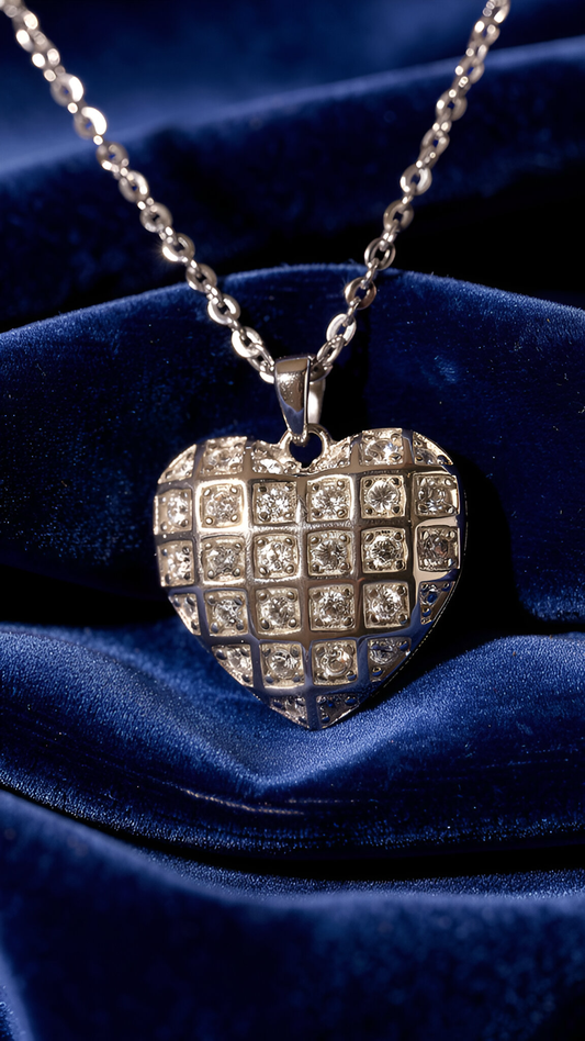 Multi stone heart chain