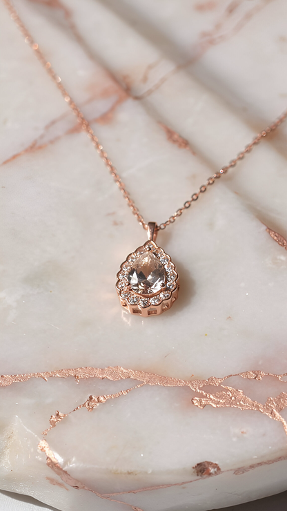 Tear drop stone pendant