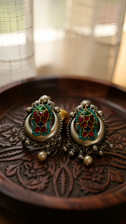Meena crescent studs