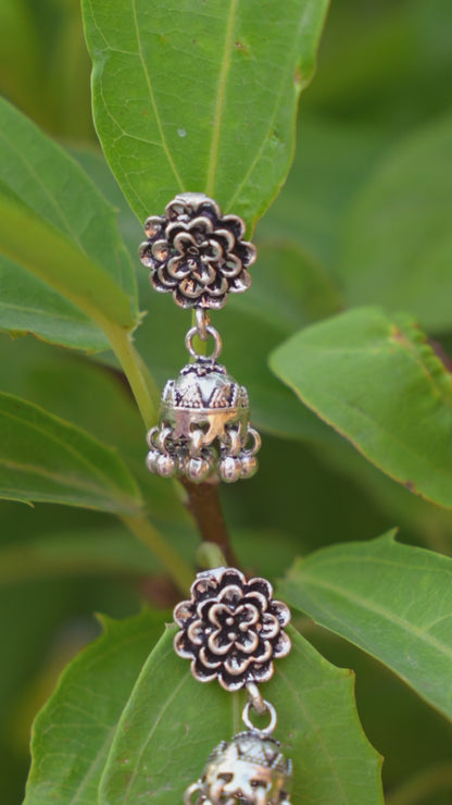 Gulaab Silver Drop Earring